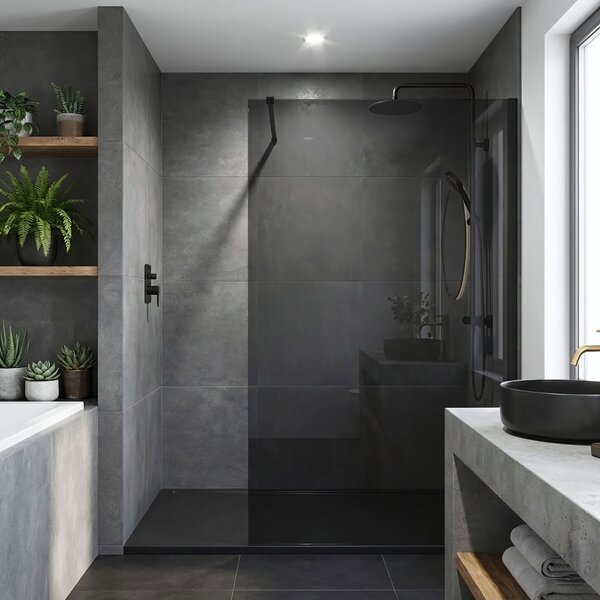 Sprchová zástěna Rea Flexi Grey / Black 120