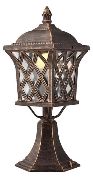 Redo 9953 - Venkovní lampa BREMEN 1xE27/42W/230V IP23 zlatá/patina