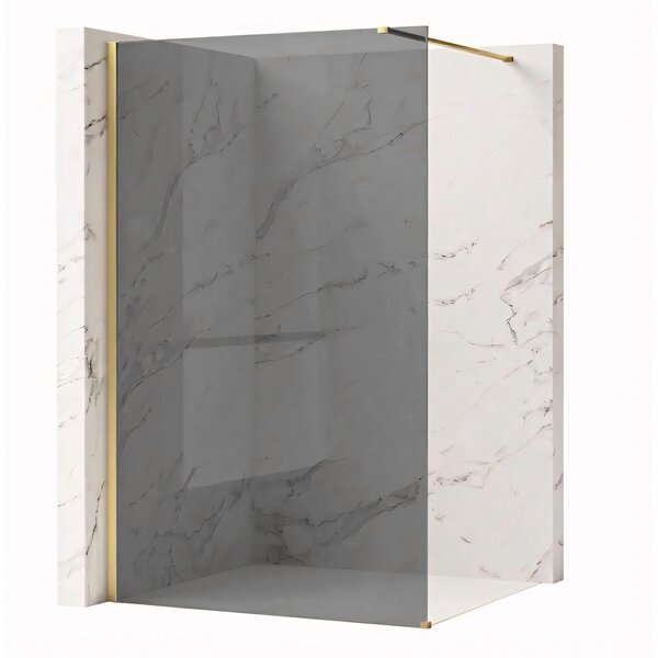 Sprchová zástěna Rea Flexi Grey / Brush Gold 90
