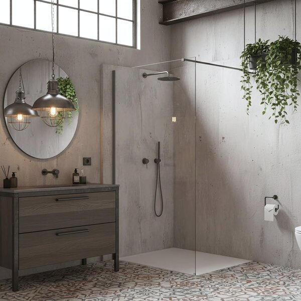 Sprchová zástěna Rea Flexi Transparent / Titan 120