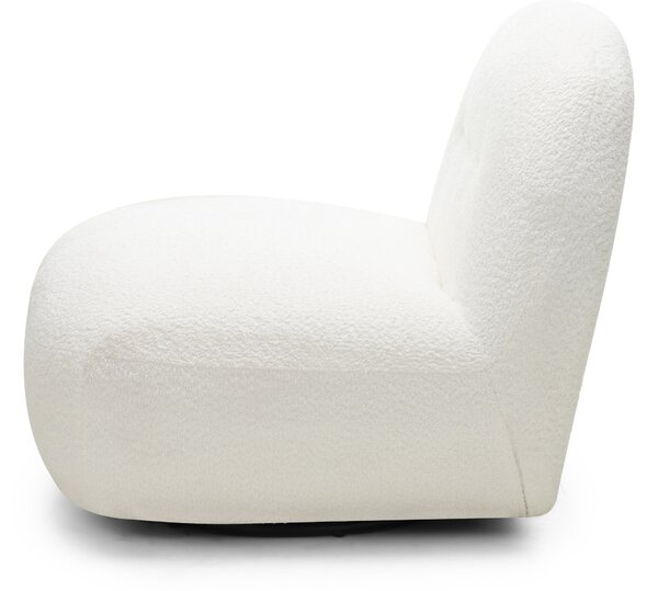 Hector Otočné designové křeslo Giorgia bouclé krémové