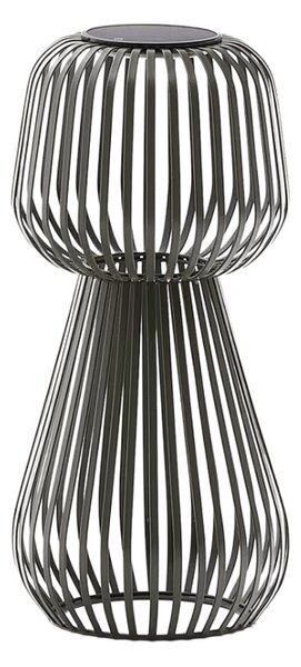 Zelená kovová zahradní solární LED lampa Kave Home Reiba