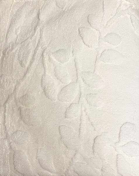 Deka Flower luxury beránková z mikroplyše bílá 150x200cm TiaHome