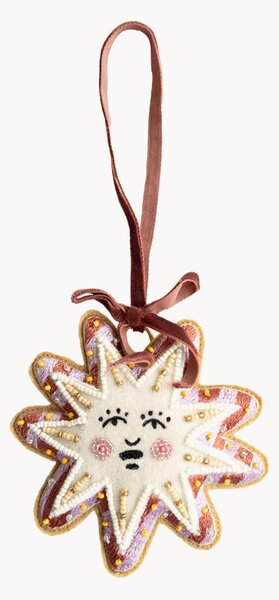 Sada ručně vyrobených vánočních ozdob Happy Star, 2 díly