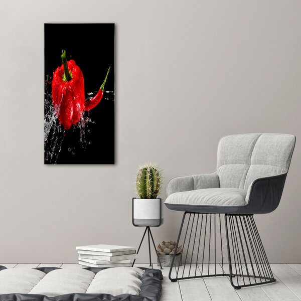 Vertikální Foto obraz canvas Dvě papriky ocv-14662638