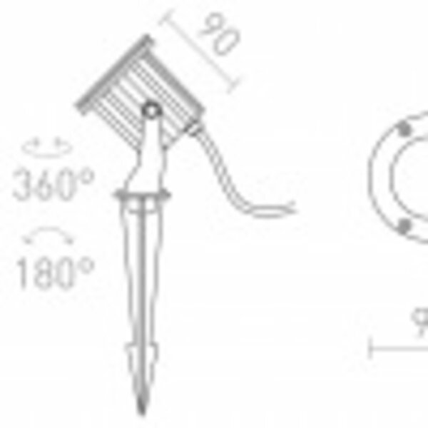 RED - DESIGN RENDL RENDL BLUESTAR na bodci antracitová 230V GU10 35W IP65 R13630