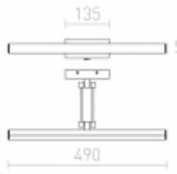 RED - DESIGN RENDL RENDL SWING nad obraz česaný hliník 230V LED 8W 3000K R12952