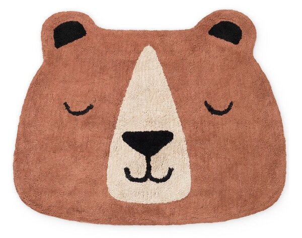 Hnědý pratelný/ručně tkaný bavlněný dětský koberec 101x120 cm Snuggle Benni – Hanse Home