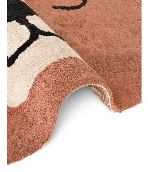 Hnědý pratelný/ručně tkaný bavlněný dětský koberec 101x120 cm Snuggle Benni – Hanse Home