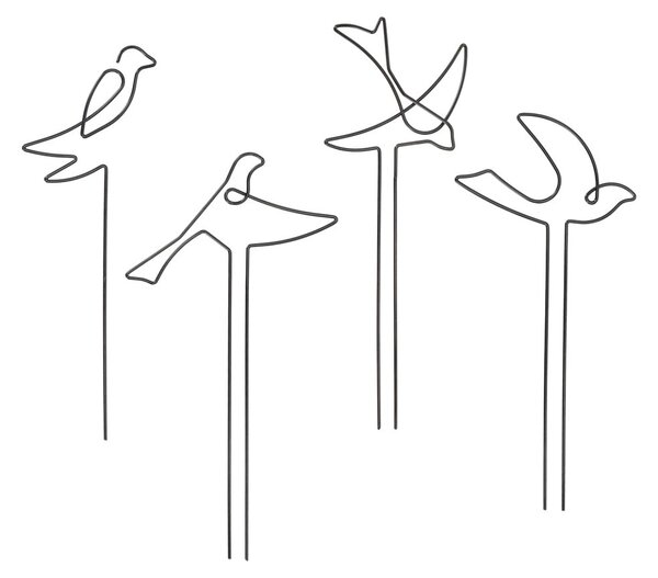 Kovová podpěra rostiln 4 ks Bird – Esschert Design