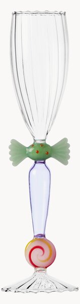 Ručně vyrobená sklenice na šampaňské z borosilikátového skla Sweet and Candy