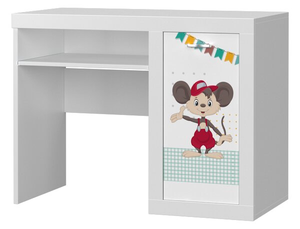 Psací stůl FILIP s motivem MYŠÁK MICKEY (Bílá)