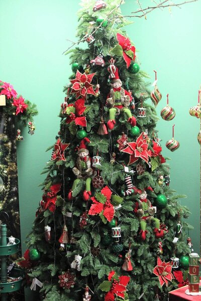 Zelený 3D+2D umělý vánoční stromek 180cm
