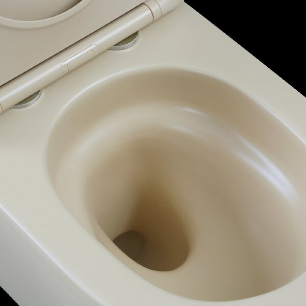 Invena Invena, MISKA WC PODWIESZANA, QFS, TAVRO OKRĄGŁA, Z DESKY WOLNOOPAD CAPPUCCINO, INV-CE-71-008-Y
