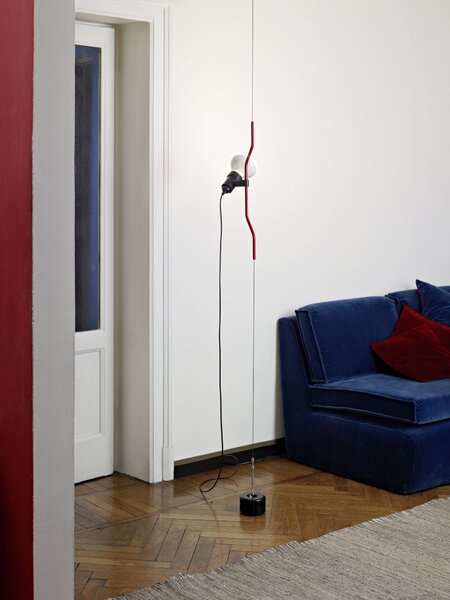 Flos F5600030 Parentesi, černé svítidlo mezi podlahu a strop se stmívačem, 1x150W E27, max. 400cm