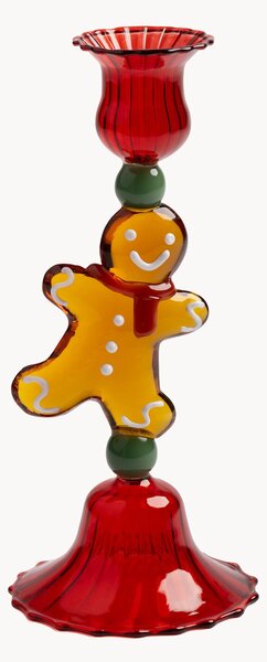 Vánoční svícen z borosilikátového skla Gingerbread