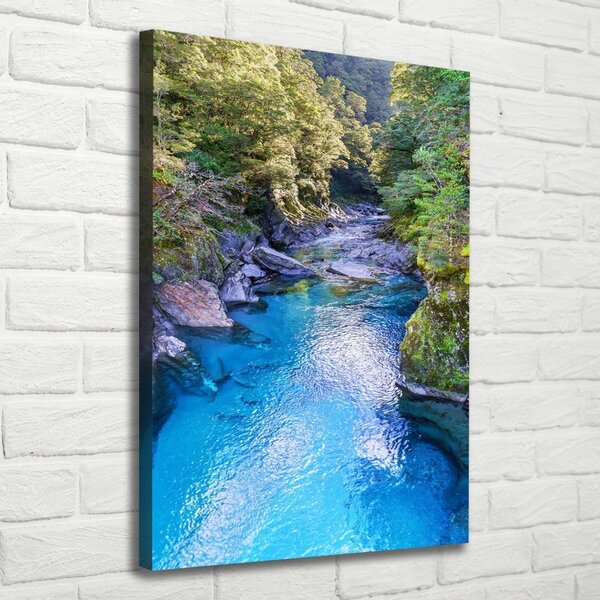 Vertikální Foto obraz canvas Řeka v lese ocv-158043905