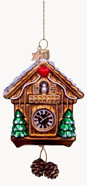 Ručně foukaná vánoční ozdoba Cuckoo Clock