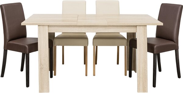 VÝSUVNÝ STŮL, Sonoma dub, 120-153/75/80 cm Carryhome