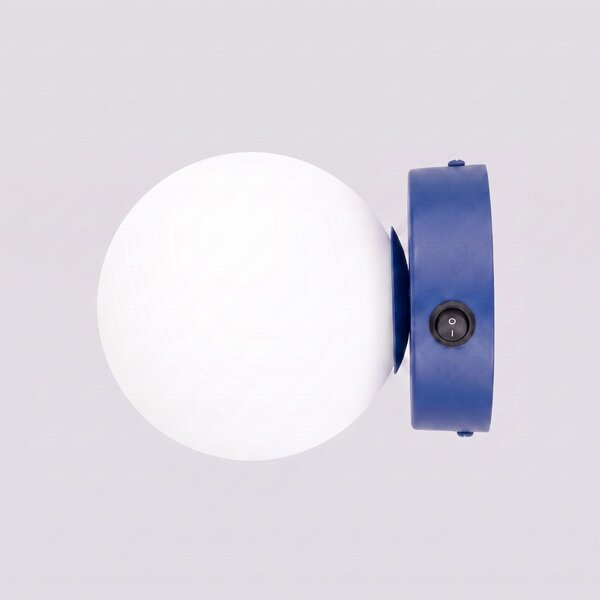 Sollux Lighting Nástěnné svítidlo YOLI 1 ultramarín s vypínačem