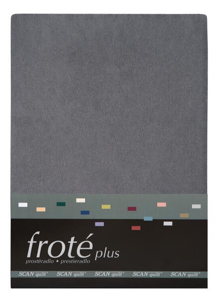 Napínací prostěradlo FROTÉ PLUS středně šedá 90 x 200 cm