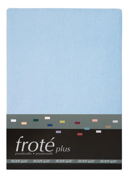 Napínací prostěradlo FROTÉ PLUS světle modrá 90 x 200 cm