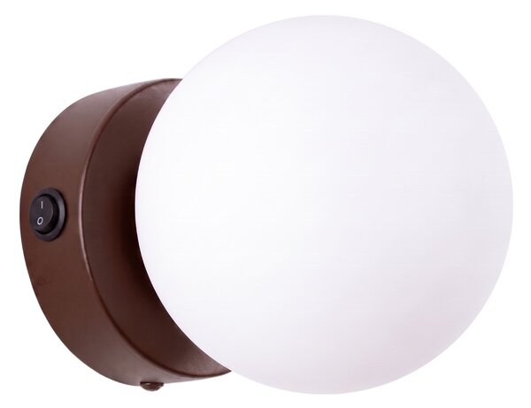 Sollux Lighting Nástěnné svítidlo YOLI 1 hnědé s vypínačem