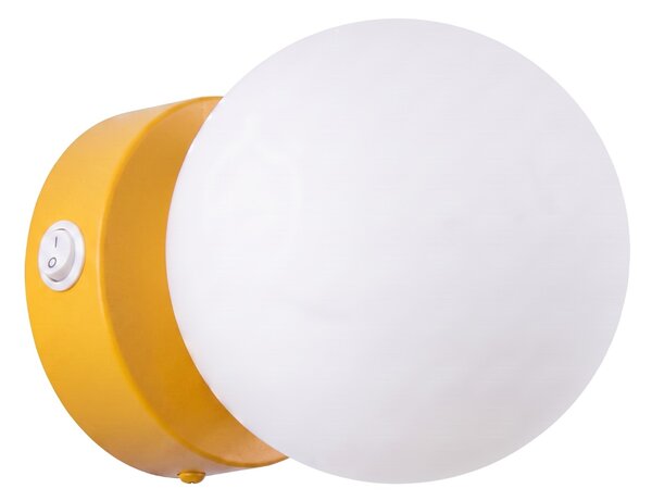 Sollux Lighting Nástěnné svítidlo YOLI 1 žluté s vypínačem