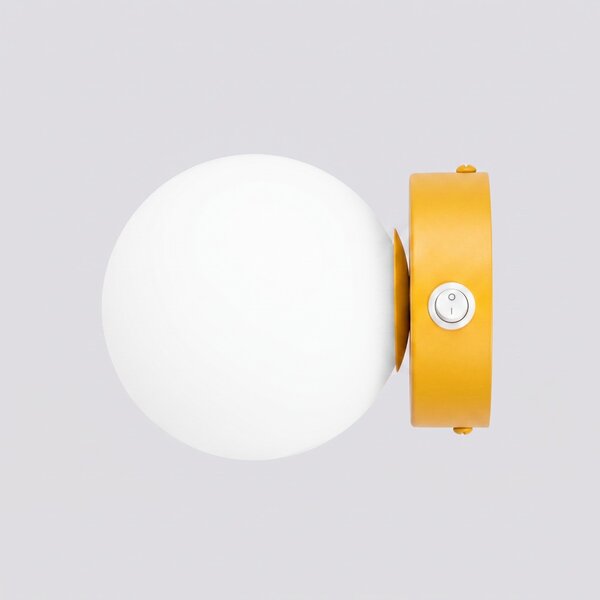 Sollux Lighting Nástěnné svítidlo YOLI 1 žluté s vypínačem