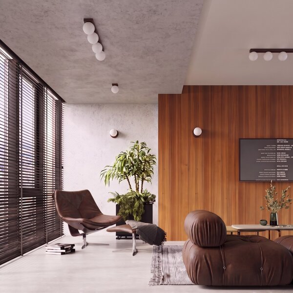 Sollux Lighting Nástěnné svítidlo YOLI 1 hnědé s vypínačem