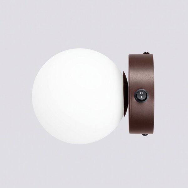 Sollux Lighting Nástěnné svítidlo YOLI 1 hnědé s vypínačem