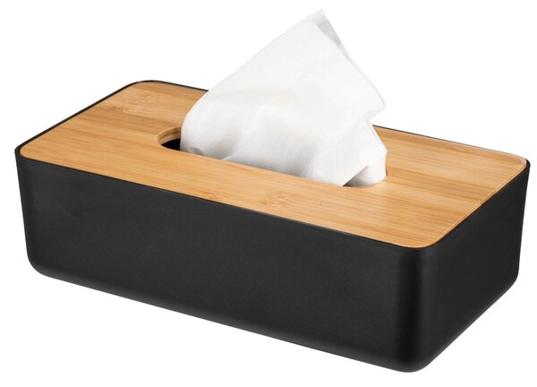 Box na papírové kapesniky ROTELLO, černý, WENKO