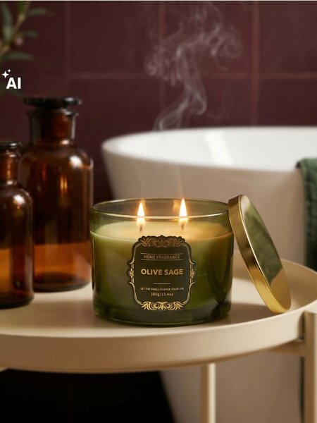 Sinsay - Vonná svíčka Olive Sage - tmavě zelená