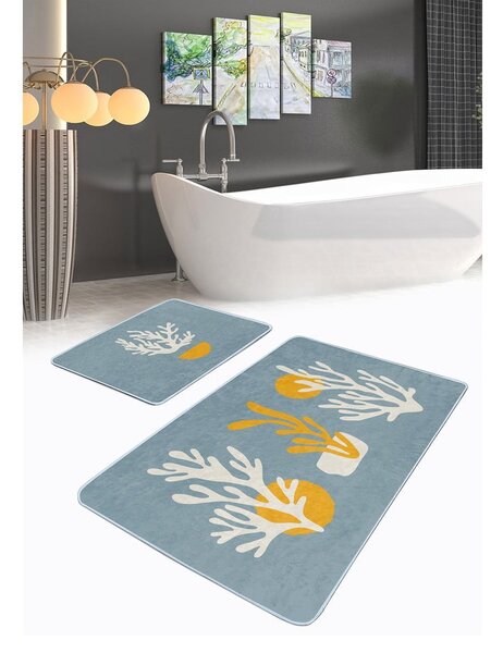 Modré koupelnové předložky v sadě 2 ks 60x100 cm – Mila Home