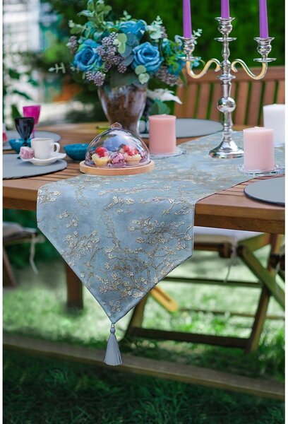 Běhoun na stůl 45x140 cm Blue Spring – Minimalist Cushion Covers