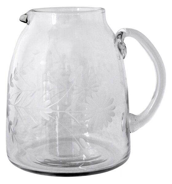 Skleněný džbán Etched Floral 1,8 l Strömshaga
