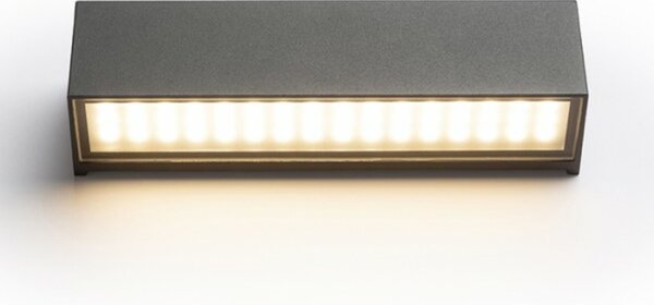RED - DESIGN RENDL RENDL CAMARGUE nástěnná antracitová satinované sklo 230V LED 6W IP65 3000K R13641