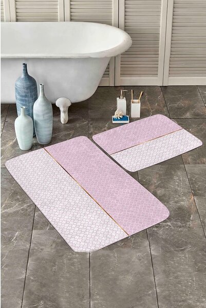 Růžové koupelnové předložky v sadě 2 ks 60x100 cm – Mila Home