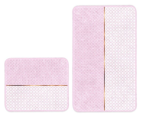 Růžové koupelnové předložky v sadě 2 ks 60x100 cm – Mila Home