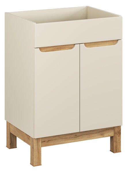 Comad Koupelnová skříňka pod umyvadlo Bali Cashmere 60 kašmír/dub wotan