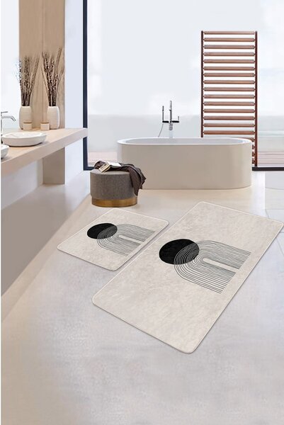 Béžové koupelnové předložky v sadě 2 ks 60x100 cm – Mila Home
