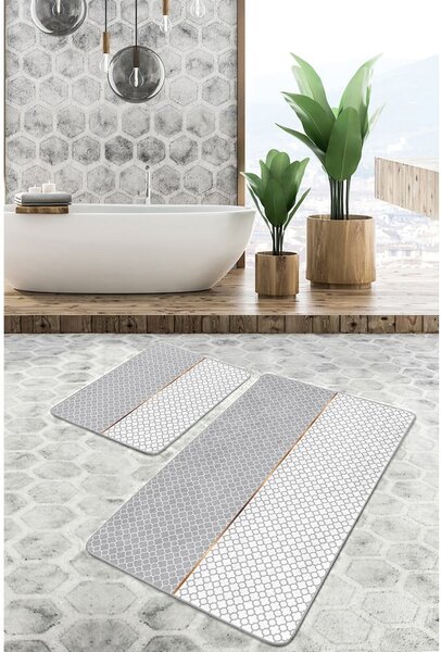 Šedé koupelnové předložky v sadě 2 ks 60x100 cm – Mila Home