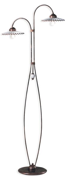 Ferroluce Retro stojací lampa L'AQUILA, v. 170 cm, 2xE27