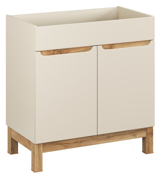 Comad Koupelnová skříňka pod umyvadlo Bali Cashmere 80 kašmír/dub wotan