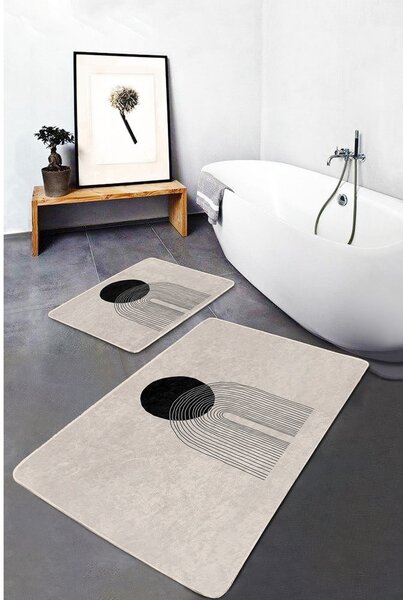 Béžové koupelnové předložky v sadě 2 ks 60x100 cm – Mila Home