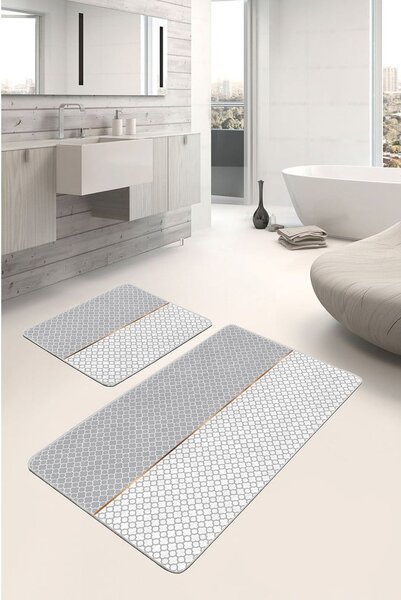 Šedé koupelnové předložky v sadě 2 ks 60x100 cm – Mila Home
