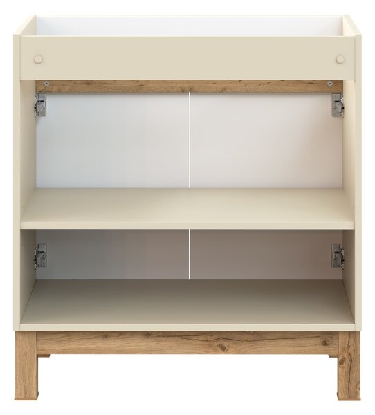 Comad Koupelnová skříňka pod umyvadlo Bali Cashmere 80 kašmír/dub wotan