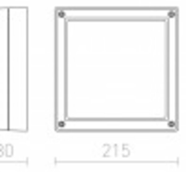 RED - DESIGN RENDL RENDL DELTA 215 přisazená antracitová 230V E27 18W IP54 R12564