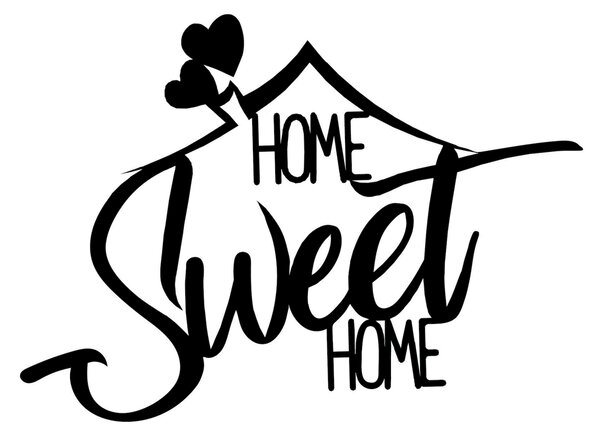 ASIR Nástěnná dekorace kov HOME SWEET HOME 70 x 50 cm
