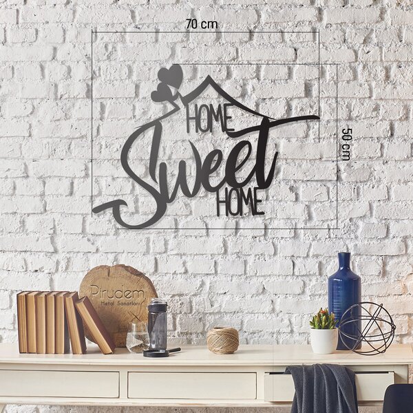 ASIR Nástěnná dekorace kov HOME SWEET HOME 70 x 50 cm